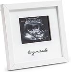 Juvale White Sonogram Keepsake Frame for 4 x 3 Ultrasound Photos (7 x 6.5 Inches)