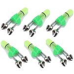 Helonge Fishing Bell and Night Light Kit, 20 Pcs Fish Bite Bait Alarm Bell with LED Light for Night Fishing (Green)