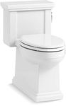 Kohler K-3981-RA-0 TRESHAM Comfort Height one-Piece Compact Elongated 1.28 gpf Toilet with AquaPiston Flush Technology and Right-Hand Trip Lever White