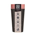 Circular and Co Leakproof Reusable Coffee Cup 12oz/340ml - The World's First Travel Mug Made from Recycled Coffee Cups, 100% Leak-Proof, Sustainable & Insulated (Black & Giggle Pink)