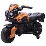 HOMCOM Kids Electric Motorbike 6V Ride on Motorcycle Vehicle w/Lights Horn Sounds for 1.5-4 Years Old Orange