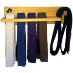 Alley Cats BJJ Belt Shelf Brazilian Jiu Jitsu Belt Display | BJJ Belt Rack for 5 Belts | Martial Arts Belt Holder Case