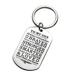 InspirationalÃ‚ KeychainÃ‚ Gifts to MyÃ‚ Son Daughter Always Remember You are Braver Than You Believe Key Ring Charm Family Gifts from Dad Mom Graduation Birthday Christmas