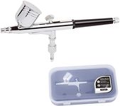 TIMBERTECH Airbrush, Professional Dual Action Airbrush Gun 130 with 0.3mm Nozzles and Needles for Cake Decorating, Painting, Tattoo, Models Art & Craft Projects