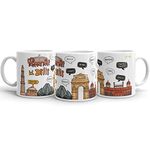 Oye Happy - Dilwalon Ki Dilli - Delhi City Coffee Mug - Best Gift for Friends/Delhite to Gift on Birthday/Friendship Day (Ceramic) (Microwavable) (330 ml)