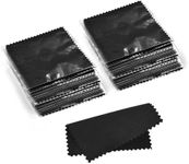 SEVENWELL 100pcs Jewelry Cleaning Cloth Black Polishing Cloth for Sterling Silver Gold Platinum Small Polish Cloth 8x8cm