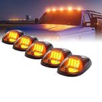 OTOROYS 5pcs Car Roof 9Led Light Headlamp Cab Dome Signal Lamp Driving Top Signal Suv Marker Truck Roof Running Marker Lamp Light