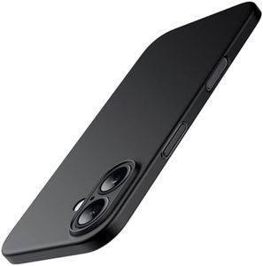 JETech Ultra Slim (0.35mm Thin) Case for iPhone 16 6.1 Inch, Camera Lens Full Protection, Lightweight Matte Finish PP Hard Minimalist Cover (Black)