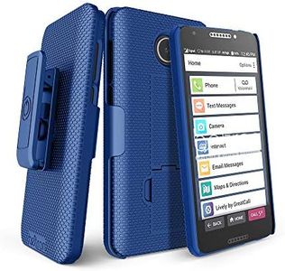 BELTRON Jitterbug Smart2 Case with Belt Clip Holster Combo, Slim Protective Grip Case with Kickstand for Jitterbug Smart 2 Easy-to-Use 5.5” Smartphone for Seniors by GreatCall (5049SJBS2) - Blue