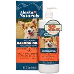 Alaskan Naturals ANSO32 Wild Salmon Oil Natural Supplement for Dogs, 32-Ounce