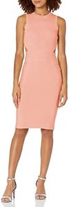 GUESS Women's Essential Sleeveless Cutout Rib Allison Dress, Peach Creme, X-Large