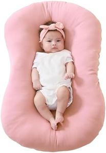 FUNUPUP Rayon Made from Bamboo Baby Lounger Cover Compatible with Snuggle Me Lounger, Infant Lounger Pillow Cover for Newborn, Removable Elastic Newborn Lounger Cover,Cover Only,Pink