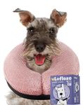 Loflaze Soft Inflatable Dog Cone Collar for Small Medium Large Dogs - Neck Donut E Collar Alternative for Recovery After Surgery - Pink M