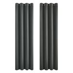 Deconovo Super Soft Solid Thermal Insulated Blackout Curtains for Living room Eyelet 55x96 Inch Two Panels Dark Gray