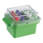 Heathrow HS120070 True North Mini Cooler, Clear Lid, 0°C, 12 x 0.5/2.0 mL, Green