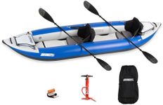 Sea Eagle 380X 12'6" Explorer Inflatable Kayak- Fishing, Touring, Camping, Exploring &White Watering-Self Bailing, Removable Skeg, Drop Stitch Floor (2 Person Pro w/Carbon Paddle)