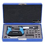 Accusize - 0-1'' x 0.0001'' Screw Thread Micrometer with 5 Anvil in Fitted Box, #S916-C750