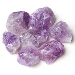 MAIBAOTA 1.6" Amethyst 4pcs Rough Stones Healing Crystals Natural Raw Gemstones Gifts for Beginners Protection Chakra Reiki Spiritual Balancing Meditation Bulk Rocks