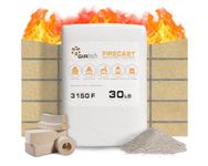 Girtech FireCast Castable Refractory Cement Mix 3110 Degree Fahrenheit 30 Lbs High Temperature Heat Resistant Fireproof Mortar Build Repair Pizza Oven Fire Places Forge Kiln Stove