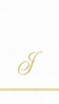 Entertaining with Caspari Monogram Initial J Paper Guest Napkins, Pack of 15