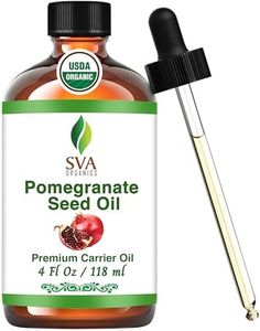 SVA ORGANICS Pomegranate Seed Oil 4 Oz Cold Pressed Unrefined Carrier Oil for Face, Skin, Hair, Diffuser, Body Massage & Nails Care