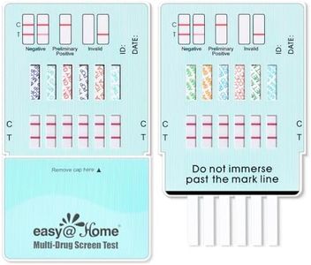 Easy@Home Multi-Drug Screen Test: Urine Drug Testing Kit for AMP/BAR/BZO/COC/MET/MDMA/MOP300/MTD/OXY/PCP/TCA/THC50, Includes Highly Sensitive THC Tests for Home Use, EDOAP-7125 (1)