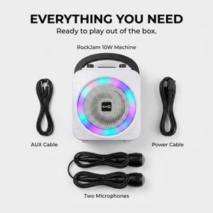 RockJam Bluetooth Karaoke Machine – 10W Portable Speaker