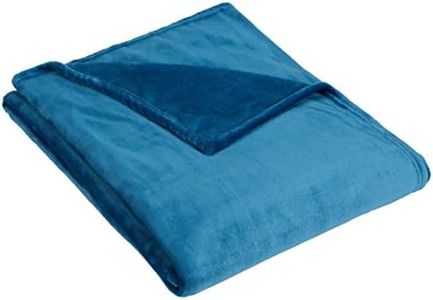 Amazon Brand – Pinzon Velvet Plush Blanket, Full / Queen, Teal