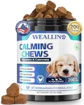 WEALLIN Hemp Calming Chews for Dogs 200 Chews, Advanced Dog Calming Chews - Anxiety Relief Treats with Hemp Oil, Calming Treats for Dogs Melatonin Promotes Relaxation & Composure for Daily Stress