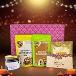 Tummy Pops Diwali Gift Food Hamper | Assorted Combo Box of Healthy Snacks, Dryfruits, Peanut Chikki & Mukhwas with Diwali Greeting Card | Corporate Diwali Gifts, Festive Hamper for Family and Friends