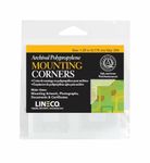 Lineco Archival Polypropylene Mounting Corners, Self Adhesive Clear Photo Corners, Acid-Free, 1.25 Inches, Mounting Artwork, Photographs, Documents.