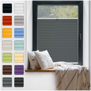 Estor plisado para ventana sin taladrar para pegar marco interior, estor térmico para interiores, persiana, soportes en marco, estor plegable, protección visual, opaco, para ventanas y puertas,