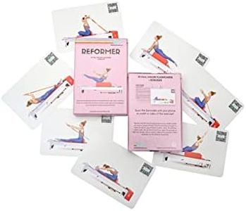 OnlinePilatesClasses Pilates Reformer Deck with Free Video Tutorials, Fitness Flash Cards with 79 All-Levels Cards for Home Gym Exercise, Reformer Not Included