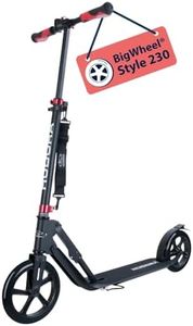 HUDORA BigWheel Style 230 Scooter - Sturdy Aluminum Scooter with Large Foot Deck - Adjustable & Foldable City Scooter for up to 120kg - Scooters for Teens & Adults