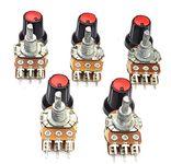 SP Electron 5 Pcs B 100K ohm Dual Potentiometer, (D-SHAFT) variable resistor Volume Controller