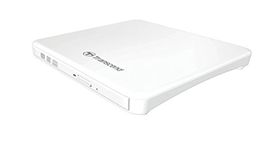 Transcend Slim Portable External USB DVD Writer Drive, Supporting USB 2.0 and Later Standards and Popular Cd/DVD Media Formats Sleek and Slim - Ts8Xdvds-W, White, 2 GB