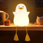 CooPark LED Night Light for Kids, Cute Touch Silicone Nursery Lamp with Timer, Dimmable Animal Portable Lamp with Warm Light for Children and Women's Bedroom Living Room Camping USB Rechargeable