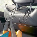 High Road Contour CarHooks Car Headrest Hangers, Purse and Grocery Bag Hooks, 2-Pack