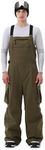HIGH EXPERIENCE Men Ski Bib 3L Snowboard Baggy Pants Snow Overalls Waterproof Windproof Insulate Warm Winter (Army Green, Small)