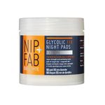 Nip + Fab Glycolic Acid Night Face Pads with Salicylic and Hyaluronic Acid, Exfoliating Resurfacing AHA Facial Pad for Exfoliation Even Skin Tone Blemish Control Pigmentation, 60 Pads, 76 Grams