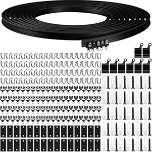 Jetec Bendable Ceiling Curved Curtain Track Flexible Ceiling Curtain Mount Soft Windows Curved Track for Curtain Rail with Track Curtain System Bed Curtains,Ceiling Track (Black,10 Meter/ 32.8 Feet)