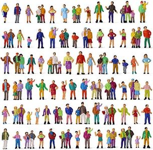 P100W 100pcs 1:87 Painted Figures HO Scale Standing People Assorted Poses Model Trains