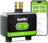 RAINPOINT Bluetooth Water Timer for Garden Hose, Smart Hose Timer 2 Outlet(Not Hub), Wireless Sprinkler Watering Timer with Rain Delay, Automatic Irrigation System for Lawns and Yard