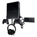 Wall Mount for Xbox One, Wall Mount Kit for Xbox One Original+Power Brick Mount, with Detachable Controller Holder & Headphone Hanger, Xbox One Stand