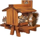 MIXUMON Wood Squirrel Feeder Table,