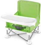 Serene Life Baby Seat Booster -Space Saver Toddler Booster Seat - Portable Pop and Open Sit Folding Booster Feeding Chair - Safety Belt/Food Tray/Travel Bag - SereneLife SLBS66G
