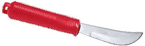 NRS Healthcare Red Handled Cutlery - Rocker Knife