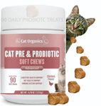 Probiotics And Prebiotics for Cats. Soft Chew Supplement to improve Digestive Health, Gut Health and Immune System Support 90 chews