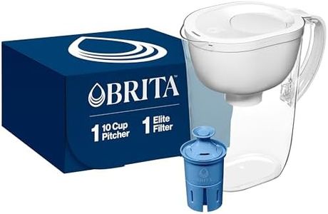 Brita Everyday Elite Water Filter Pitcher, Removes 99% of Lead, Includes 1 Filter, 10-Cup Capacity, White