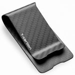 T-carbon Slim Money Clip Wallet for Cash,Real Carbon Fiber Money Clip for Men,Credit Card Holder for Business Front Pocket Clip,Matte Black(38mm)